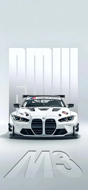 30 Best HD BMW iPhone Wallpapers (4K M Series & Classic) 7 bmw-m3-gt-race-car-poster-iphone-wallpaper