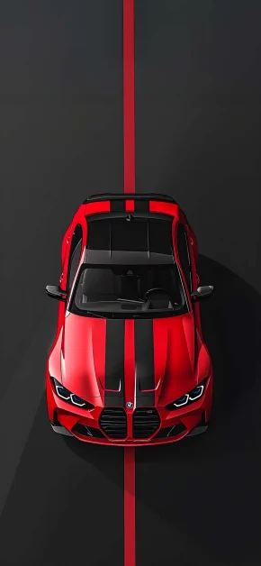 30 Best HD BMW iPhone Wallpapers (4K M Series & Classic) 15 bmw-m4-red-stripe-top-view-iphone-wallpaper