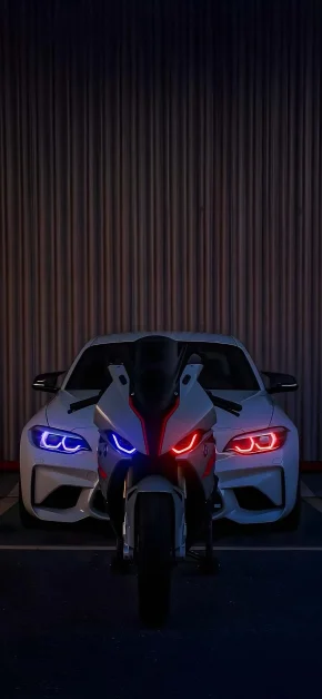 30 Best HD BMW iPhone Wallpapers (4K M Series & Classic) 21 bmw-motorcycle-blue-red-lights-iphone-wallpaper