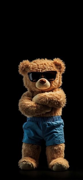 cool-teddy-bear-sunglasses-dark-wallpaper