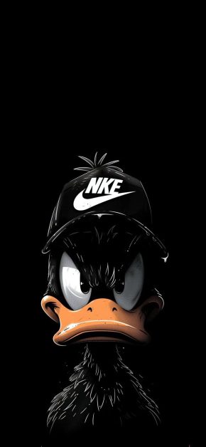 daffy-duck-nike-cap-dark-wallpaper