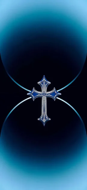 8K Wallpapers: Free Ultra HD 8K iPad & iPhone Backgrounds 8 gothic-chrome-cross-wallpaper-blue-amoled-8k