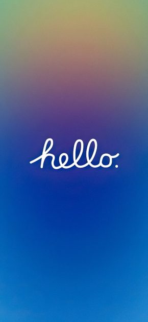 18 Free "Hello" iPhone Wallpapers — Neon, Gradient & Glass Style 4 hello-blue-orange-gradient-iphone-wallpaper