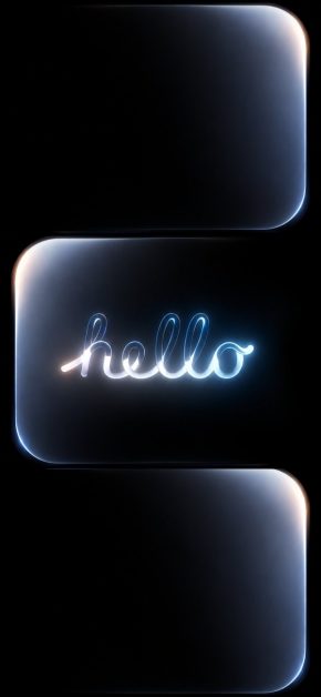 18 Free "Hello" iPhone Wallpapers — Neon, Gradient & Glass Style 7 hello-glass-panel-dynamic-island-iphone-wallpape