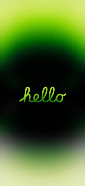18 Free "Hello" iPhone Wallpapers — Neon, Gradient & Glass Style 8 hello-green-gradient-iphone-wallpaper