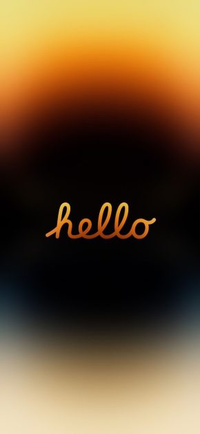 18 Free "Hello" iPhone Wallpapers — Neon, Gradient & Glass Style 10 hello-orange-yellow-glow-iphone-wallpape