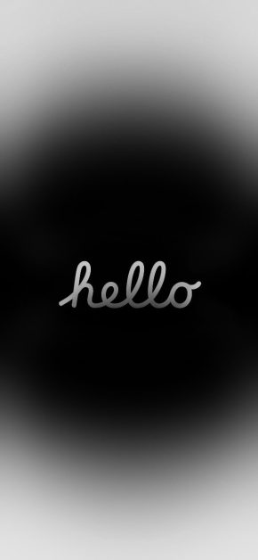 18 Free "Hello" iPhone Wallpapers — Neon, Gradient & Glass Style 16 hello-silver-gray-gradient-iphone-wallpape