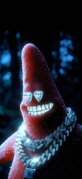 8K Wallpapers: Free Ultra HD 8K iPad & iPhone Backgrounds 9 iced-out-patrick-star-drip-diamond-grillz-wallpaper