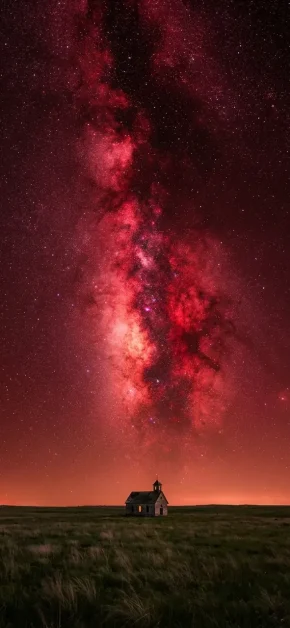 iphone-wallpaper-red-milky-way-church-silhouette
