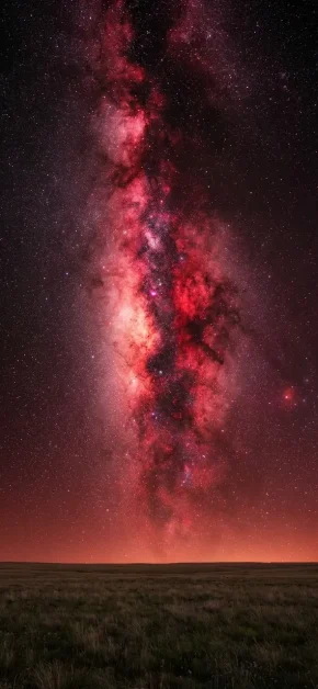 iphone-wallpaper-red-milky-way-grassland-horizon