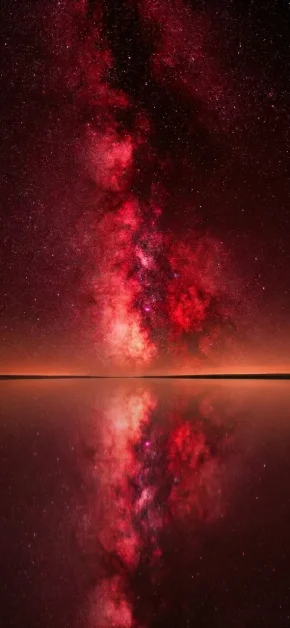 iphone-wallpaper-red-milky-way-salt-lake-mirror