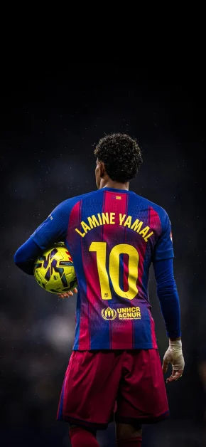 Lamine Yamal Football Wallpapers for iPhone (4K/HD) 7 lamine-yamal-barcelona-number-10-back-iphone-wallpaper