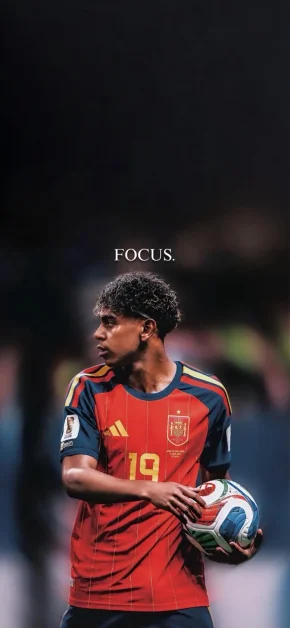 Lamine Yamal Football Wallpapers for iPhone (4K/HD) 21 lamine-yamal-spain-focus-quote-iphone-wallpaper