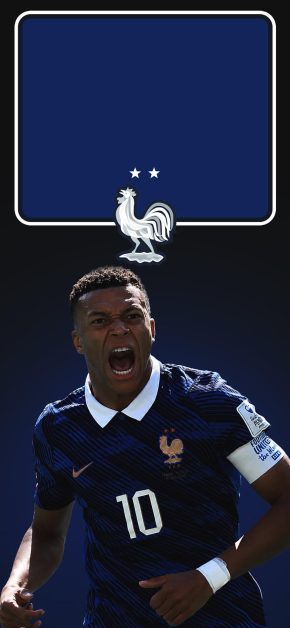 Kylian Mbappé Wallpapers: Best 4K & OLED iPhone Backgrounds 16 mbappe-france-roaring-crest-widget-wallpaper-iphone