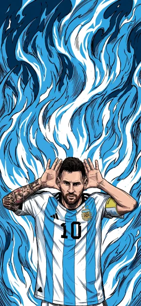 Best Lionel Messi Wallpapers for iPhone: Download Free HD Backgrounds 18 messi-celebration-anime-art-wallpaper