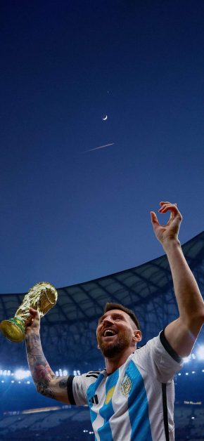 Best Lionel Messi Wallpapers for iPhone: Download Free HD Backgrounds 27 messi-world-cup-trophy-moon-stadium-wallpaper