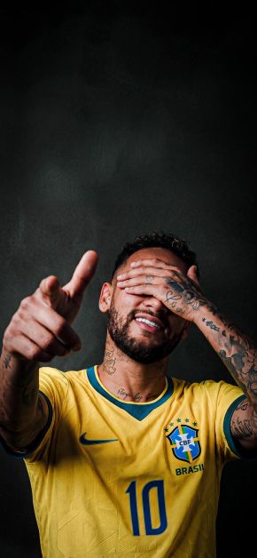 neymar-jr-brazil-number-10-pointing-dark-wallpaper