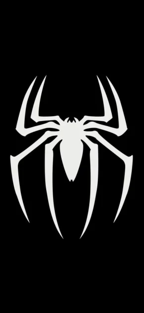 spiderman-large-logo-dark-amoled-wallpaper